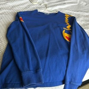 Champion Blue and Gold Long Sleeve Tee
